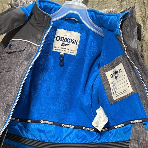 Oshkosh toddler 2 piece snowsuit gray 24M - Picture 7 of 12